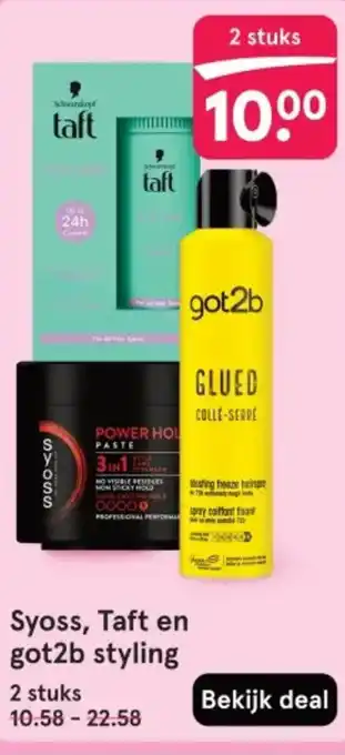 Etos Syoss, Taft en got2b styling aanbieding
