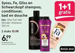 Etos Syoss, Fa, Gliss en Schwarzkopf shampoo, conditioner, bad en douche aanbieding