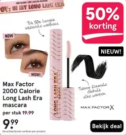 Etos Max Factor 2000 Calorie Long Lash Era mascara aanbieding