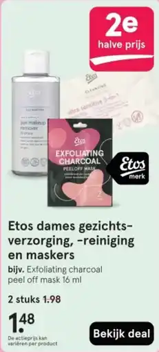 Etos Etos dames gezichts verzorging, reiniging en maskers aanbieding