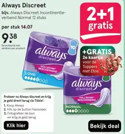 Etos Always Discreet aanbieding