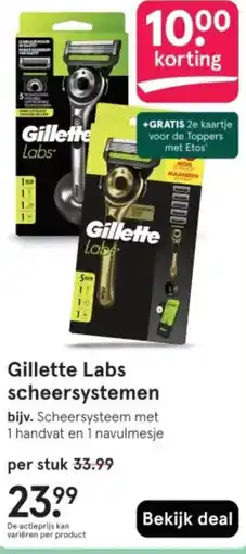 Etos Gillette Labs scheersystemen aanbieding
