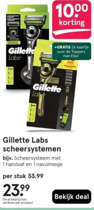 Etos Gillette Labs scheersystemen aanbieding