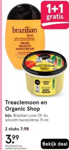 Etos Treaclemoon en Organic Shop aanbieding