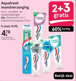Etos Aquafresh mondverzorging aanbieding
