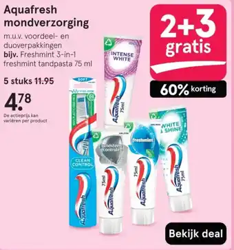 Etos Aquafresh mondverzorging aanbieding
