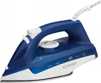 Bol.com Bomann DB 6004 CB Stoomstrijkijzer 2200W 250ml Blauw/Wit aanbieding
