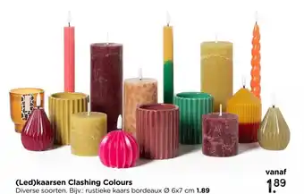 Xenos (Led)kaarsen Clashing Colours aanbieding