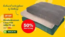 Welkoop Hondenkussen Luna rib aanbieding