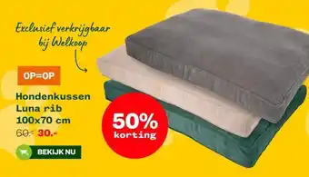 Welkoop Hondenkussen Luna rib aanbieding