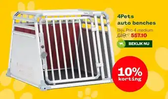 Welkoop 4Pets auto benches aanbieding
