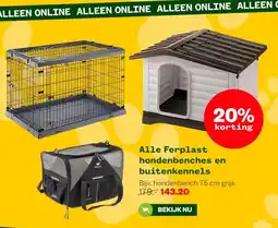 Welkoop Alle Ferplast hondenbenches en buitenkennels aanbieding