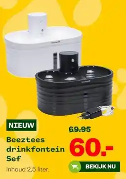 Welkoop Beeztees drinkfontein Sef aanbieding