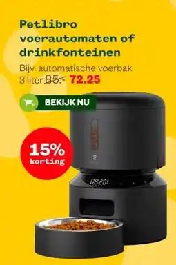Welkoop Petlibro voerautomaten of drinkfonteinen aanbieding