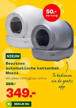 Welkoop Beeztees automatische kattenbak Moeza aanbieding