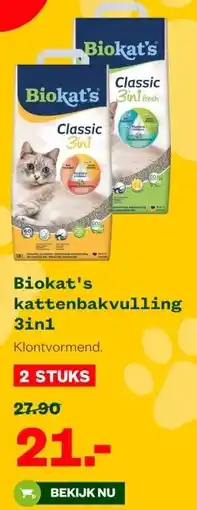 Welkoop Biokat's kattenbakvulling aanbieding
