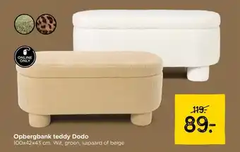 Xenos Opbergbank teddy Dodo aanbieding