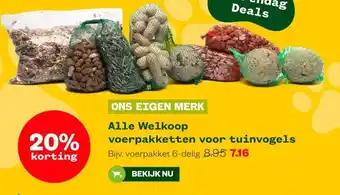 Welkoop Alle Welkoop voerpakketten voor tuinvogels aanbieding