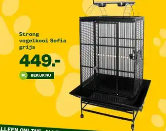 Welkoop Strong vogelkooi Sofia grijs aanbieding