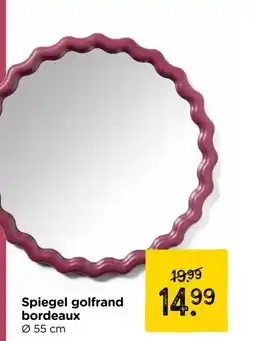 Xenos Spiegel golfrand bordeaux aanbieding
