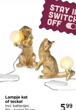 Xenos Lampje kat of teckel aanbieding