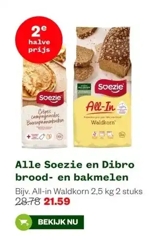 Welkoop Alle Soezie en Dibro brood- en bakmelen aanbieding