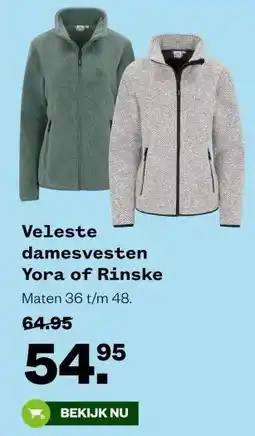 Welkoop Veleste damesvesten Yora of Rinske aanbieding