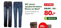 Welkoop 247 Jeans spijkerbroeken Rhino en Wolf aanbieding