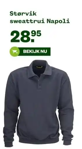 Welkoop Størvik sweattrui Napoli aanbieding
