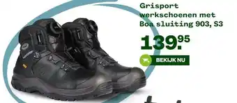 Welkoop Grisport werkschoenen met Boa sluiting aanbieding