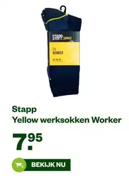 Welkoop Stapp Yellow werksokken Worker aanbieding