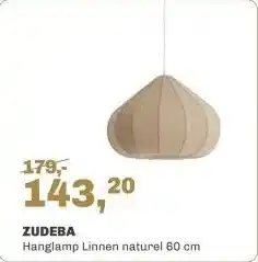 Trendhopper Hanglamp Zudeba Linnen Naturel 60cm aanbieding