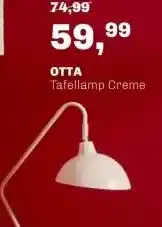 Trendhopper Tafellamp Otta Creme aanbieding
