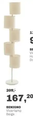 Trendhopper Vloerlamp Benigno Beige aanbieding