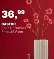 Trendhopper Vaas Castor Ceramics Ecru 35,5 Cm aanbieding