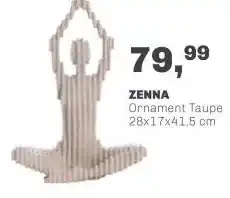 Trendhopper Ornament Zenna Taupe 28X17X41,5 Cm aanbieding