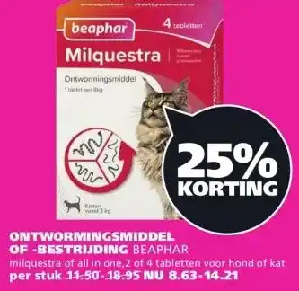 Ranzijn ONTWORMINGSMIDDEL OF-BESTRIJDING BEAPHAR aanbieding