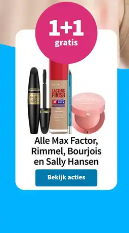 Plein.nl Alle Max Factor, Rimmel, Bourjois en Sally Hansen aanbieding