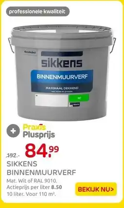Praxis SIKKENS BINNENMUURVERF aanbieding