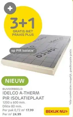 Praxis IDELCO A-THERM PIR ISOLATIEPLAAT aanbieding