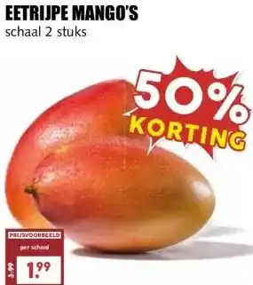 MCD Supermarkt EETRIJPE MANGO'S aanbieding