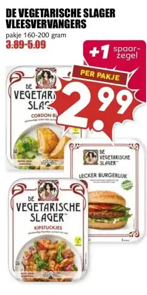 MCD Supermarkt DE VEGETARISCHE SLAGER VLEESVERVANGERS aanbieding