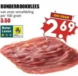 MCD Supermarkt RUNDERROOKVLEES aanbieding