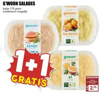 MCD Supermarkt G'WOON SALADES ` aanbieding