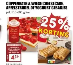 MCD Supermarkt COPPENRATH & WIESE CHEESECAKE, APFELSTRUDEL OF YOGHURT GEBAKJES aanbieding