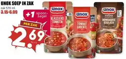 MCD Supermarkt UNOX SOEP IN ZAK aanbieding