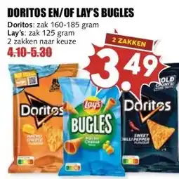 MCD Supermarkt DORITOS EN/OF LAY'S BUGLES aanbieding