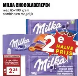 MCD Supermarkt MILKA CHOCOLADEREPEN aanbieding