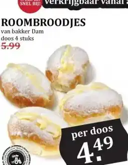 MCD Supermarkt ROOMBROODJES aanbieding
