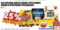 MCD Supermarkt ALLE AFFLIGEM, AMSTEL RADLER, APPLE BANDIT, BRAND OF DESPERADOS SPECIAALBIER aanbieding